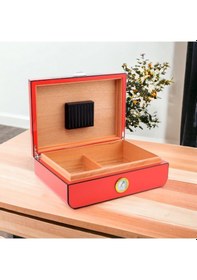 Resim Racing Edition Kardon Dizayn Humidor Puro Kutusu Kırmızı 40's 