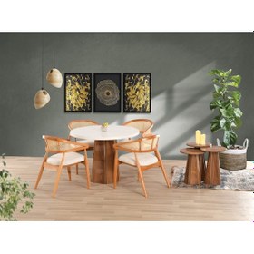 Resim Beyaz Higngloss Gazel Sandalye Soft-01 Piramit Ayak 100 100 Pota Sabit Masa Takımı Beyaz 