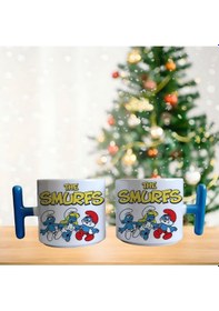 Resim Şirinler Evin Güzeli - Yakışıklısı Porselen Fincan Takımı 004 Beyaz 