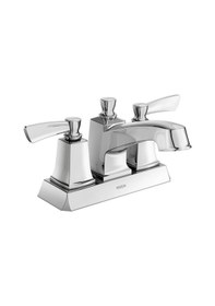 Resim Ws84922 Conway İki Saplı Orta Set Drenaj Montajlı Banyo Musluğu, Krom Açık Bej 