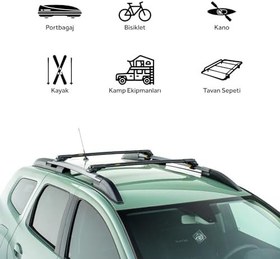 Resim Turtle Dacia Duster Journey/Extreme [2023] ile uyumlu Air1 Ara Atkı Siyah 