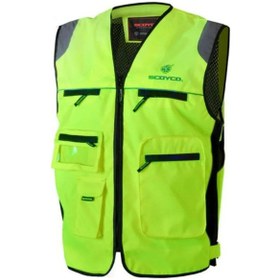 Resim Scoyco Motosiklet Reflektörlü Yelek Winnstoper Kumaş Cepli Motorcu Yelek 