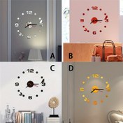 Resim Modern 3D Duvar Saati - Sessiz, Pille Çalışan, Matkap Gerektirmeyen Kurulum - Oturma Odası & Ev Dekoru İçin Mükemmel 
