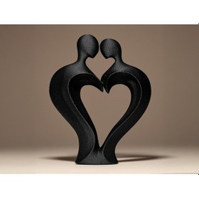 Resim Romantik Çift Dekoru Dokulu Heykeli Hediyelik Modern Ev Süs Eşyası 