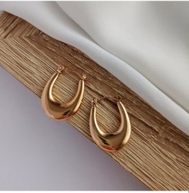 Resim Lente Aksesuar Gold Renk Çelik Bold Damla Küpe - Suya Dayanıklı Modern Tasarım Altın 