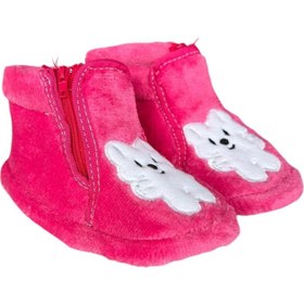 Resim Liger Fermuarlı Çocuk Panduf Ev Pandufu Ev Ayakkabısı Ev Botu Kreş Okul Ayakkabısı PEMBE 