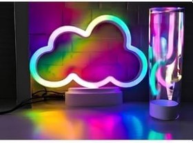Resim Neon Bulut Dekoratif Gece Lambası Hediye Kutusu Led 