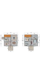 Resim Sismik Prefabrik 114 M2 Prefabrik Ev Çift Katlı 