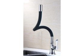 Resim Sece Siyah Renkli Oynar Başlıklı Spiral Musluk Başlığı 