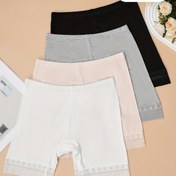 Resim 4'lü Kadınlar için Viskon Dantel Süslemeli Külot Seti - Yumuşak, Nefes Alabilir ve Kaymaz Tasarımlı Rahatlık Siyah, Açık Gri, Bej ve Beyaz Renklerde - Sadece Elde Yıkama, Sevimli Külotlar 