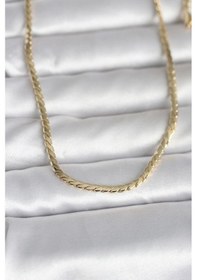 Resim Cm 14k Gold Renk Yassı Model 60 Cm Kadın Kolye - Tj-bko10994 Çok renkli 35123603 