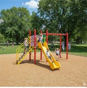 Resim Çocuk Oyun Parkı, Tek Kaydıraklı Tek Salıncaklı Eko Model-170 