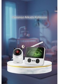 Resim Kablosuz Ekranlı Bebek Kamerası Gece Görüş, Ses Algılama Ve Ninni Özellikli 