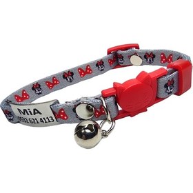 Resim Ayz Markalama Güvenlik Kilitli İsimli Kedi Tasması Kedi Madalyon Minnie Mouse 