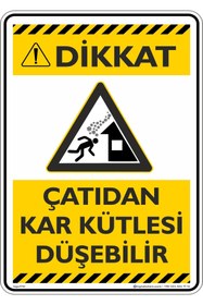 Resim isgtabelam 50x70cm/kompozit/Çatıdan Kar Kütlesi Düşebilir 