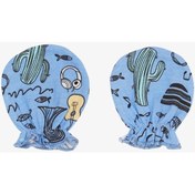 Resim Breeze Yenidoğan Bebek Eldiven Müzik Temalı Balık Desenli Mavi - Mavi 