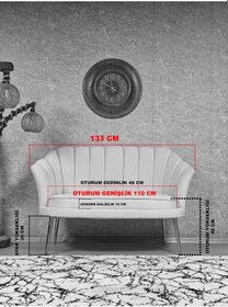 Resim Zafir İstiridye Takım Krom Kaplama Sivriltme Ayak Çay Seti Koltuk Takımı Bordo 