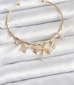 Resim BURCU MODA Yusufçuk Charmlı Gold Renk Pirinç Kadın Bileklik 