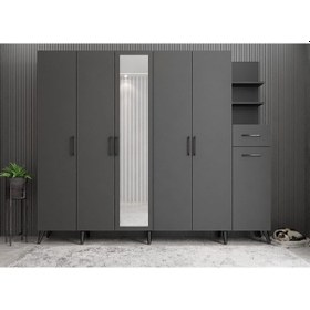 Resim Açelya Portmanto Vestiyer Füme M7 270 cm 