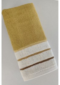 Resim İpliği Boyalı Ucu Çizgili El Yüz Havlusu-%100 Pamuk Havlu 