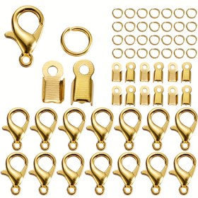 Resim 80 adet Set Alaşım Karides Tokaları, Atma Halkaları, Deri Klipsleri ve Katlanabilir Bağlayıcılar - DIY Takı Yapımı, Bilezikler, Kolyeler, El Sanatları Malzemeleri için Dayanıklı Ferroalloy | El Sanatları Temelleri | Dayanıklı El Sanatları Malzemesi 