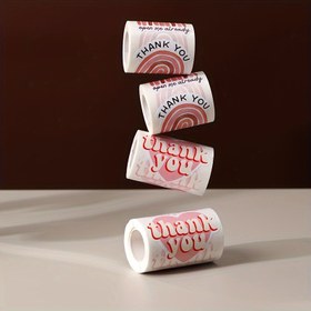 Resim 120'li Düzensiz Şekil Teşekkür Etiketleri, Kağıt, Perakendeciler, Butikler, İşletmeler, Kutular ve Zarflar, Ofis Hediye Ambalaj Dekoru 