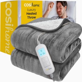 Resim Elektrikli Battaniye 180x130 cm, 10 Isı Kademeli, Otomatik Kapanma - Gri 