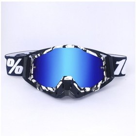 Resim Jzcat R14 Klasik Motokros Bisiklet Yarış Sporları Kayak Gözlükleri Beyaz - Mavi - Siyah 
