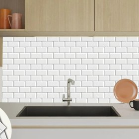 Resim Tink Pvc Karo Tuğla Desen Beyaz 30 x 30 cm 