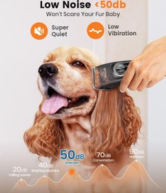 Resim Profesyonel Kablosuz Köpek Tıraş Makinesi, 6500 RPM Motorlu 