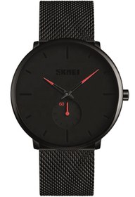 Resim Skmei 9185 Erkek Kol Saati Analog Su Geçirmez Metal Kasa Metal Hasır Kordon 