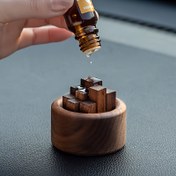 Resim 1 Set Ahşap Difüzör - Yuvarlak Ahşap Çubuk Aroma Dağıtıcısı Ev, Ofis, Çalışma için - Yavaş Salım Kokulu Silindir, Ateş Yok, Pil Gerektirmez - Dekoratif Esansiyel Yağ Tutucu, Aksesuarlar 