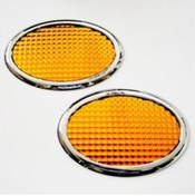 Resim Dreamcar Reflektör Sarı Oval Krom Çerçeveli 2'Li 8023002 