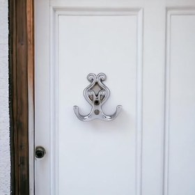 Resim (5 ADET) Sırma Krom Metal Portmanto Vestiyer Duvar Dolap Elbise Askısı Kapı Askılığı Askılık 