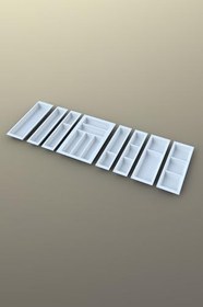 Resim tify Mutfak Çekmece Içi Kaşıklık 114Cm X 48Cm Yanlar Ve Boydan 4Cm Kesilebilir, Beyaz 