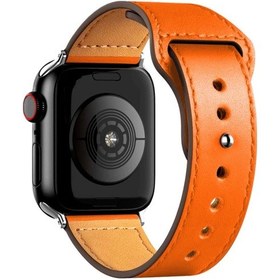 Resim Apple Watch 42mm Kr415 Luaz Deri Kordon - Turuncu 