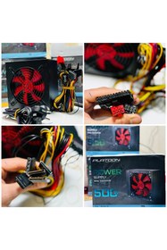 Resim J-TECH 500w Power Supply 12cm Geniş Fan Güç Kaynağı Platoon-pl-9261 