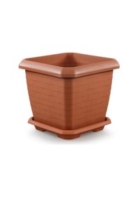Resim Omnipazar So-hk03 Hisar Kare Tabaklı Saksı 25.5 Litre No 3 Kiremit 108 