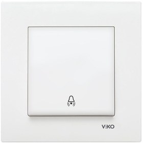 Resim VİKO Karre Zil Anahtarı - 90967x06 Beyaz 