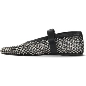 Resim Bueno Shoes Gümüş Taşlı Deri Kadın Babet 39WA5860 39WA5860 
