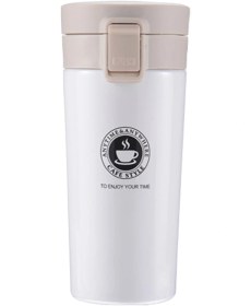 Resim Youmex 380ml Süper Isı Yalıtımı Saçan Çift Katlı Vakumlu Paslanmaz Çelik Seyahat Kahve Bardak, Sıcak/soğuk İçeceklere Uygun, Dengeleyici Kaymaz Tabanlı, Taşınabilir Tasarım Siyah 