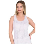 Resim Kit İç Giyim Berrak 8049 4'lü Kalın Askılı Kadın Atlet Beyaz 