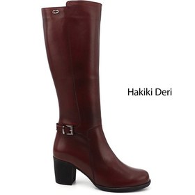 Resim Gönderi(R) Gönderir Kadın Bordo Antik Fermuarlı Kalın Topuklu Hakiki Deri Çizme Gkzc13446501 Bordo 