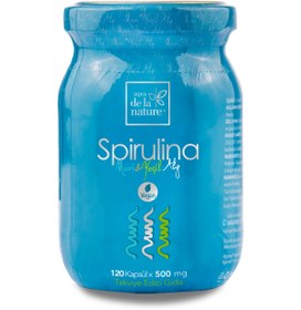 Resim Spirulina Kapsül 500mg | 90 Adet | Cam Şişede – Bitkisel Takviye | aqua de la nature® 