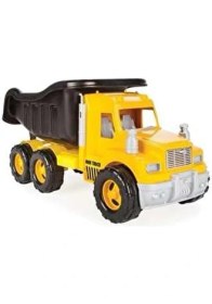 Resim Pilsan Mack Kamyon Sarı Renkli Hareketli Damperli Oyuncak Araç 2-7 Yaş Erkek Çocuklar İçin 