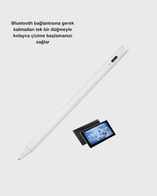 Resim Mey İthalat Akıllı Dokunmatik Kalem Type-c Şarjlı, Manyetik, Apple Uyumlu Pencil Alternatifi Stylus Pen 