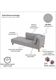 Resim Bella Rahat Dinlenme Koltuğu Josefin Koltuk Psikolog Koltuğu Kitap Okuma Koltuğu Puf Koltuk Kanepe Sağ Gri 