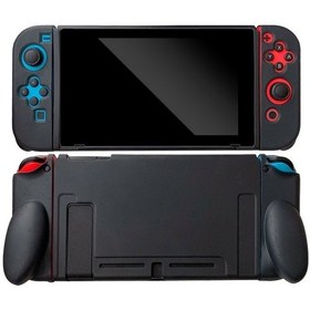 Resim Nintendo Switch İçin Saf Renk Darbeye Dayanıklı Tpu Kılıf Siyah 