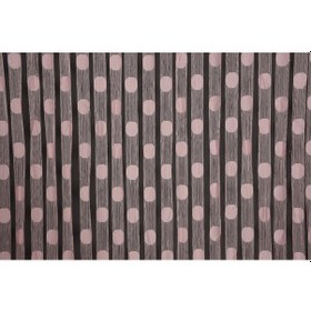 Resim Puanlı Model Pembe Renk İp Perde Hazır Düğmeleri Dikilmiş İp Perde 300 270 Cm Pembe 