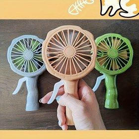 Resim Mini Karikatür El Tipi Fan, Taşınabilir El Tipi Fan, Güç Gerektirmez, Yaz Açık Hava Soğutma Aracı 